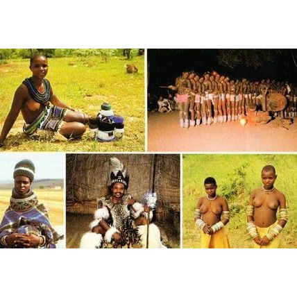 Ndebele Snake Dance Toy Doll Beadwork Fashion Zulu Warrior African Postcard