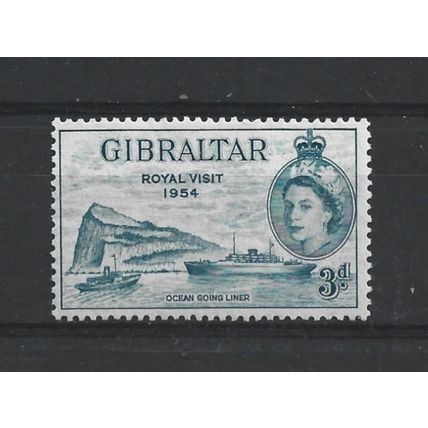 Gibraltar.1954 Royal Visit stamp.Mounted Mint.Mar24