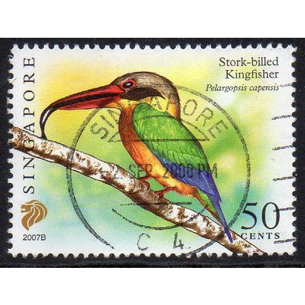 Singapore 2007 Birds - Stork-billed Kingfisher 50c Used (2007B)