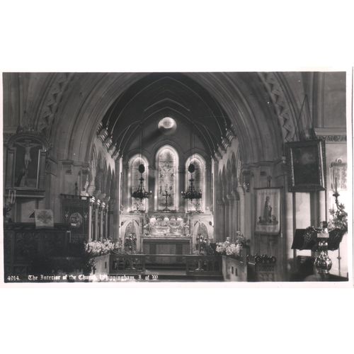 Vintage GB postcard - The Interior of Whippingham Church, IOW