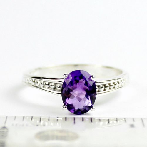 Amethyst, 925 Sterling Silver Ladies Ring, SR371