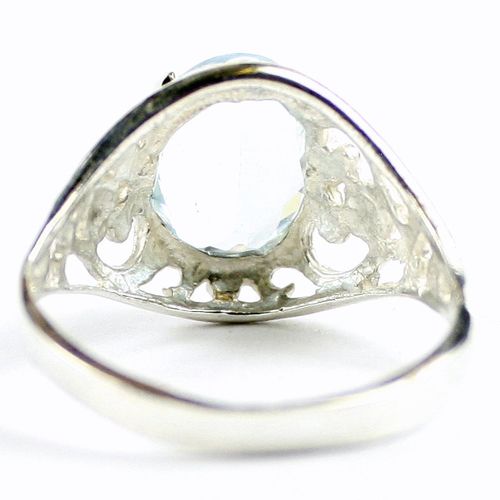Aquamarine, 925 Sterling Silver Ring, SR004