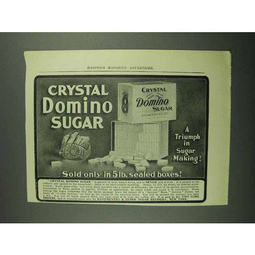 1902 Crystal Domino Sugar Ad - Triumph in Sugar Making