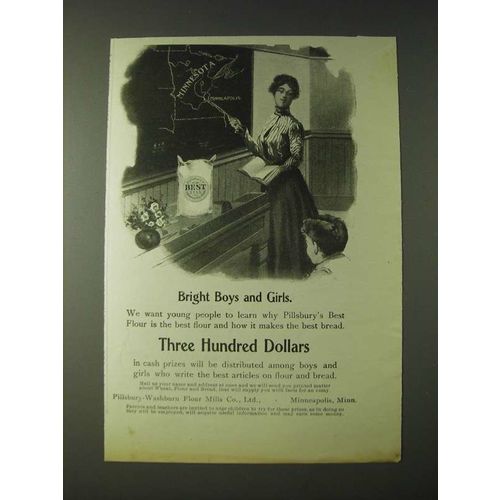 1900 Pillsbury's Best Flour Ad - Bright Boys and Girls