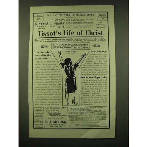 1902 D.A. McKinlay Tissot's life of Christ Ad - The master work of master minds