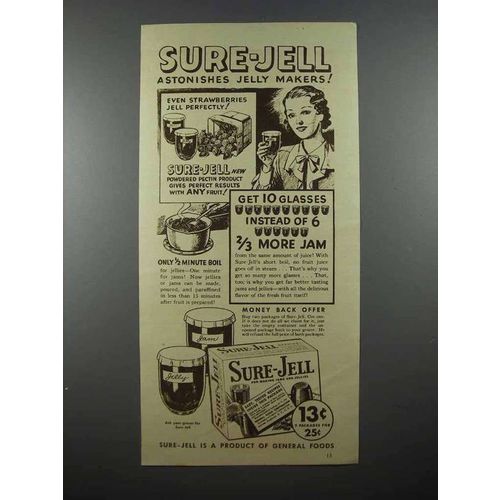 1936 Sure-Jell Pectin Ad - Astonishes Jelly Makers