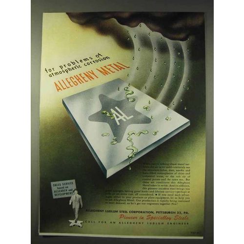 1947 Allegheny Metal Ad - Atmospheric Corrosion