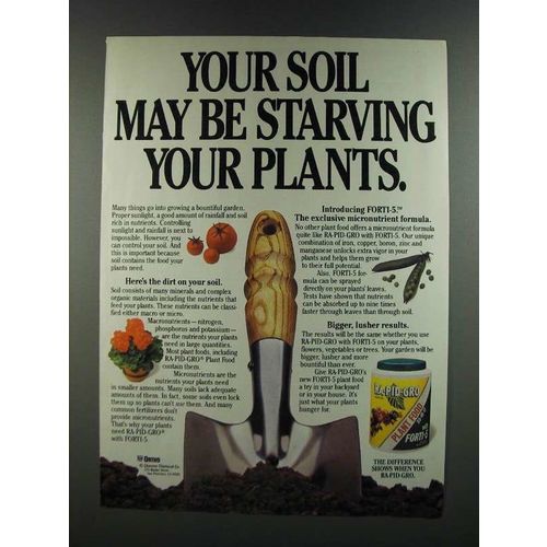 1986 Ortho Rapid-Gro Ad - Your Soil May Be Starving Your Plants