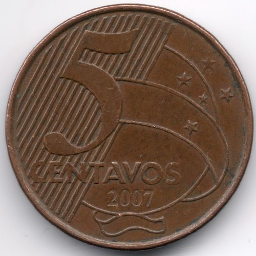 Brazil : 5 Centavos 2007