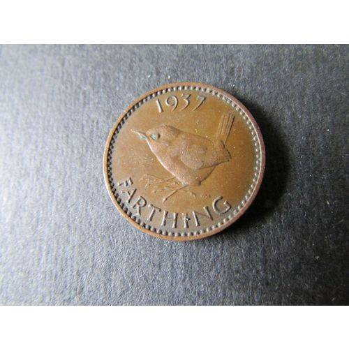 1937 GEORGE VI FARTHING FREE POST. H