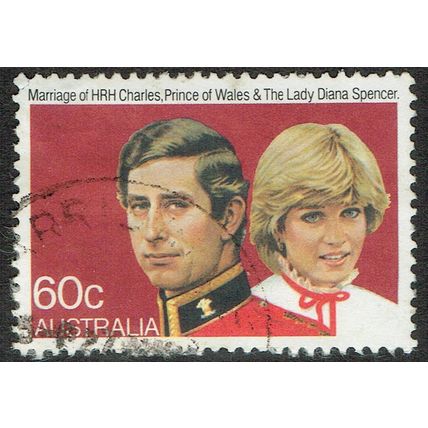 Australia 1981 Royal Wedding 60c Multicoloured SG822 FU
