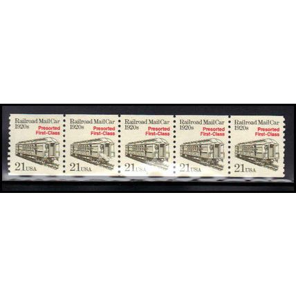 2265 21c Mail Car Very Fine MNH Dry Gum PNC 1/5 X1223
