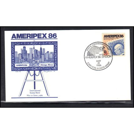 Event Cancel 05-23-86 2145 22c AMERIPEX '86 (Cachet-U/A) Box0288