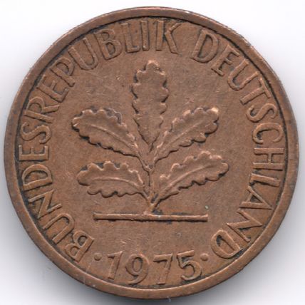 Germany : 1 Pfennig 1975 J Hamburg