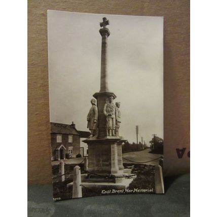 WAR MEMORIAL, EAST BRENT LONDON unused vintage postcard RP (a) =