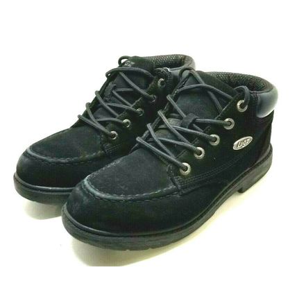Mens Lugz Black Suede Boots Size 9 Shoes (GG9)