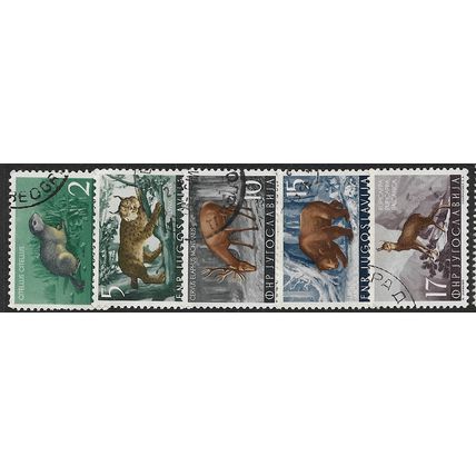 1954 5 different values - cancelled - ANIMAL