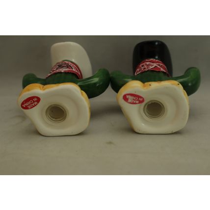 Vintage Gift Inc Black White Cowboy Hat Cactus Saguaro Salt & Pepper Shakers