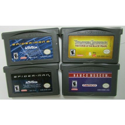 Gameboy Advance Game Boy SPIDER MAN,SPIDER MAN 2,NAMCO MUSEUM,PIRATES OF THE CAR