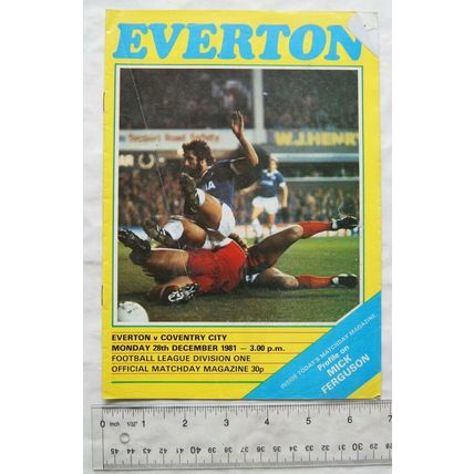 1981 programme Everton v. Coventry City