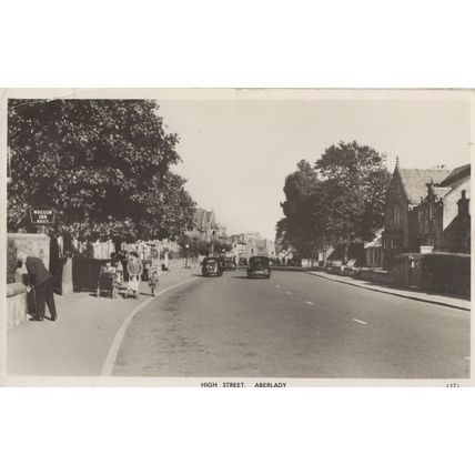 High Street Aberlady Waggon Inn Sign Scottish RPC Postcard