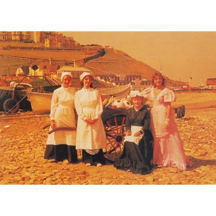 Victorian Saltburn Bakery French Maid Yorkshire Postcard