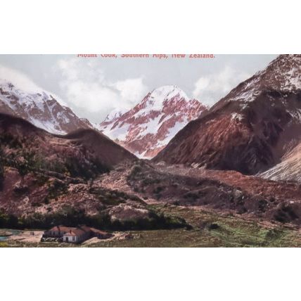 Mount Cook Southern Alps New Zealand Government Old Postcard