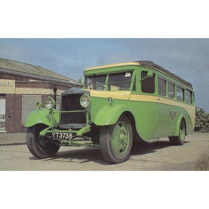 1927 Leyland Lioness Bus Coach Charabanc Thurgood Body Postcard
