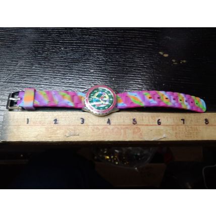 Watch Rainbow silicone with Peace Sign face unisex