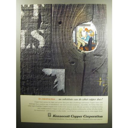 1957 Kennecott Copper Advertisement - In construction.. no substitute can do