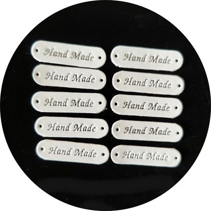 Sew on Label "Handmade" Faux Leather 4.5x1 cm Craft Supplies Finish Trimming