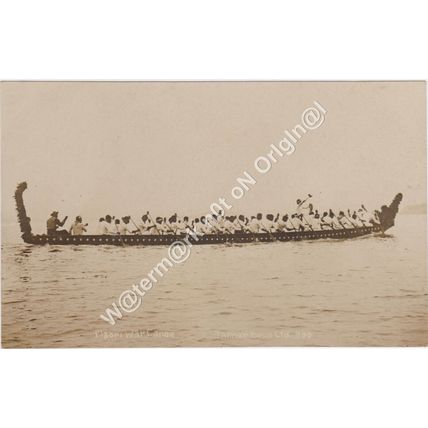 RP Maori War Canoe c1910 Tanner Bros Ltd 300