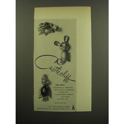 1959 Castlecliff Jewelry Advertisement - Pin Pets