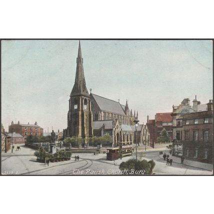 The Parish Church, Bury, Lancashire, c.1905-10 - Hartmann Postcard