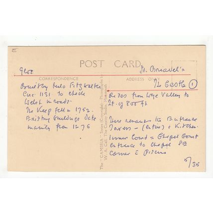 St Briavels Castle Postcard Gloucestershire Cambria Series