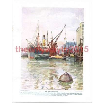 Pool of London, England, Book Illustration (Print), c1920