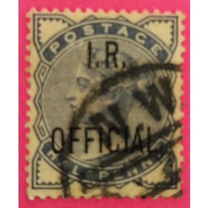 GB 1884 Halfpenny Slate IR Official SG O5 FU