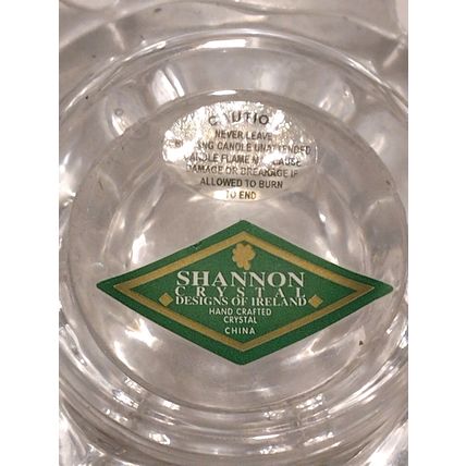 2 Shannon Crystal Designs of Ireland Lotus Flower Pillar Candle Holder Unboxed
