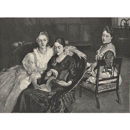 MISSES VICKERS 1885 John Singer Sargent - Paul Jonnard VICTORIAN ENGRAVING