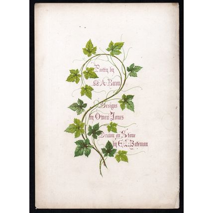 FLOWERS AND THEIR KINDRED THOUGHTS 1848 Owen Jones CHROMOLITHOGRAPH