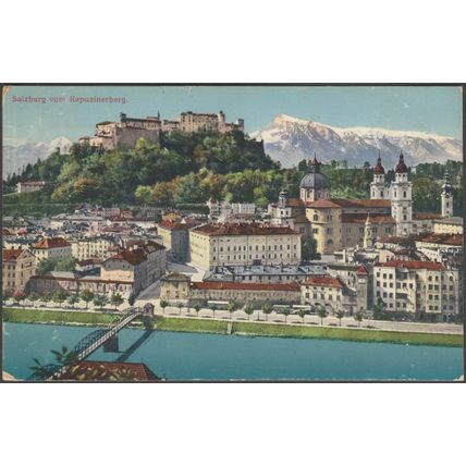 Salzburg vom Kapuzinerberg, 1911 - Jurischek AK