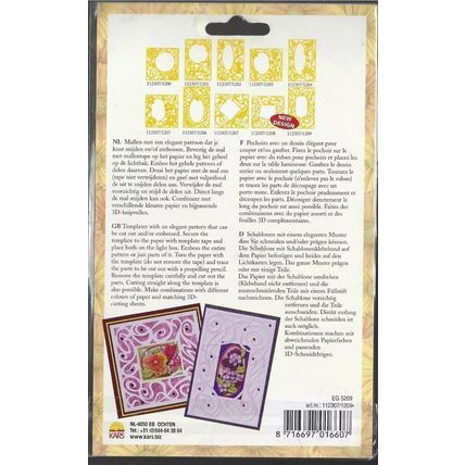 Kars. 112307/1209 Embossing Stencil. Cardmaking Scrapbooking Crafts