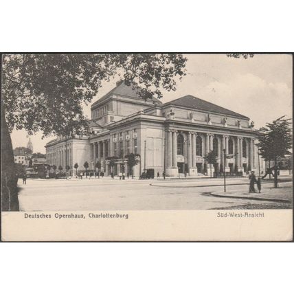 Deutsches Opernhaus, Charlottenburg, Berlin, 1916 - Hermann Rückwardt AK