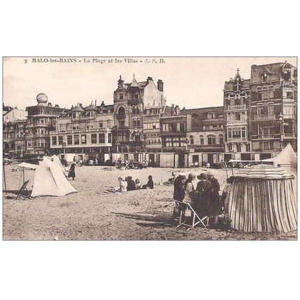 59 - Malo les Bains - la plage et les villas
