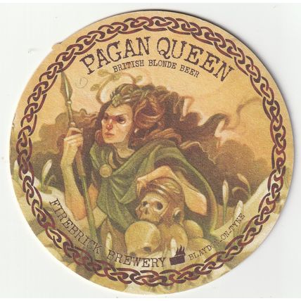 BEER MAT - FIREBRICK BREWERY - PAGAN QUEEN BLONDE BEER - (Cat No 001) - (2016)