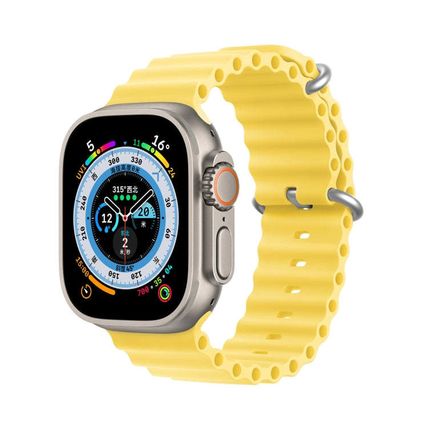 DUX DUCIS Sea Wave Silicone Watch Band For Apple Watch, Series 8&7 45mm / SE 2&6