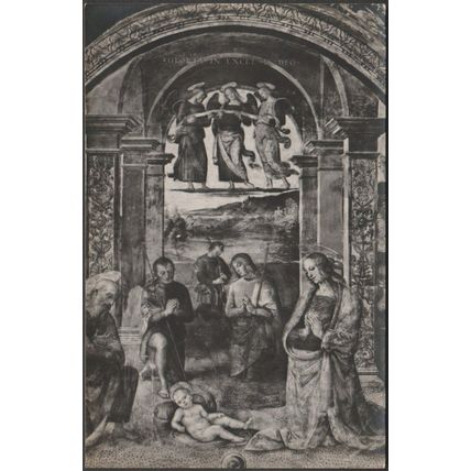 Affresco del Perugino, Collegio del Cambio, Perugia, c1920s - Anderson Cartolina