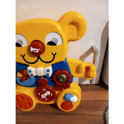 Matchbox 1982 Yellow Activity Bear Vintage Teddy Baby Cot Toy Lovely Condition