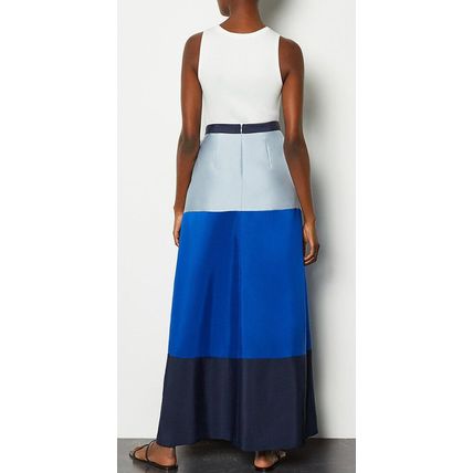 KAREN MILLEN Silk Colourblock Maxi Skirt BNWT