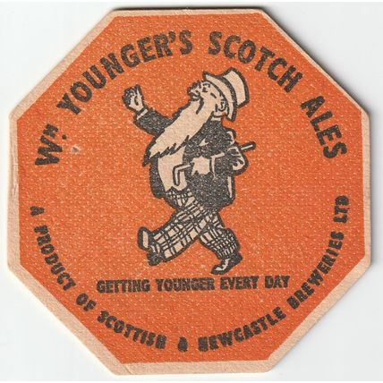 BEER MAT - YOUNGERS BREWERY - SCOTCH ALES - (Cat 028) - (1962)